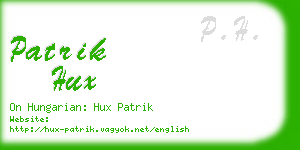 patrik hux business card
